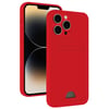 Mey İthalat®  iPhone 13 Pro Max Kılıf Kelvin Kartvizitli Silikon - Kırmızı
