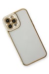 Mey İthalat®  iPhone 13 Pro Max Kılıf Liva Lens Silikon - Beyaz