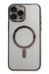 Mey İthalat®  iPhone 13 Pro Max Kılıf Magneticsafe Lazer Silikon - Siyah
