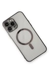 Mey İthalat®  iPhone 13 Pro Max Kılıf Magneticsafe Lazer Silikon - Siyah