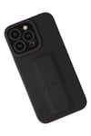 Mey İthalat®  iPhone 13 Pro Max Kılıf Mega Standlı Silikon - Siyah