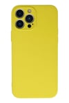 Mey İthalat®  iPhone 13 Pro Max Kılıf Nano içi Kadife Silikon - Sarı