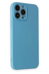 Mey İthalat®  iPhone 13 Pro Max Kılıf Nano içi Kadife Silikon - Mavi