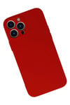 Mey İthalat®  iPhone 13 Pro Max Kılıf Nano içi Kadife Silikon - Kırmızı