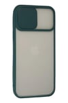 Mey İthalat®  iPhone 13 Pro Max Kılıf Palm Buzlu Kamera Sürgülü Silikon - Yeşil