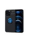 Mey İthalat®  iPhone 13 Pro Max Kılıf Range Yüzüklü Silikon - Siyah-Mavi