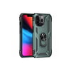 Mey İthalat®  iPhone 13 Pro Max Kılıf Sofya Yüzüklü Silikon Kapak - Yeşil