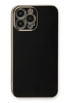 Mey İthalat®  iPhone 13 Pro Max Kılıf Volet Silikon - Siyah