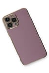 Mey İthalat®  iPhone 13 Pro Max Kılıf Volet Silikon - Mor