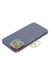 Mey İthalat®  iPhone 13 Pro Renkli Kamera Lens Koruma Cam - Sarı-Turuncu