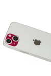 Mey İthalat®  iPhone 13 Rainbow Kamera Lens Koruma Cam - Koyu Kırmızı