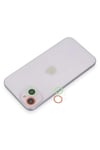 Mey İthalat®  iPhone 13 Renkli Kamera Lens Koruma Cam - Yeşil-Pembe