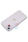 Mey İthalat®  iPhone 13 Renkli Kamera Lens Koruma Cam - Pembe-Mavi