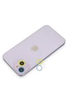 Mey İthalat®  iPhone 13 Renkli Kamera Lens Koruma Cam - Sarı-Mavi