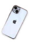 Mey İthalat®  iPhone 14 Kılıf  Lensli Silikon - Gold
