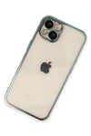 Mey İthalat®  iPhone 14 Kılıf  Lensli Silikon - Yeşil