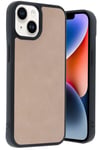 Mey İthalat®  iPhone 14 Kılıf Aras Deri Kapak - Pudra