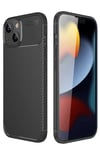 Mey İthalat®  iPhone 14 Kılıf Auto Focus Karbon Kapak - Siyah
