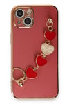 Mey İthalat®  iPhone 14 Kılıf Esila Silikon - Kırmızı