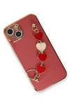 Mey İthalat®  iPhone 14 Kılıf Esila Silikon - Kırmızı