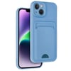 Mey İthalat®  iPhone 14 Kılıf Kelvin Kartvizitli Silikon - Mavi