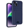Mey İthalat®  iPhone 14 Kılıf Kelvin Kartvizitli Silikon - Lacivert