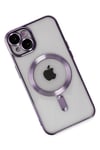 Mey İthalat®  iPhone 14 Kılıf Kross Magneticsafe Kapak - Mor