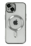 Mey İthalat®  iPhone 14 Kılıf Kross Magneticsafe Kapak - Gümüş