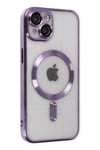 Mey İthalat®  iPhone 14 Kılıf Kross Magneticsafe Kapak - Mor