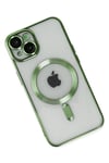 Mey İthalat®  iPhone 14 Kılıf Kross Magneticsafe Kapak - Koyu Yeşil