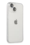 Mey İthalat®  iPhone 14 Kılıf Luko Lens Silikon - Gümüş