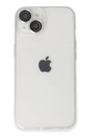 Mey İthalat®  iPhone 14 Kılıf Luko Lens Silikon - Gümüş