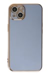 Mey İthalat®  iPhone 14 Kılıf Volet Silikon - Mavi