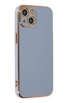 Mey İthalat®  iPhone 14 Kılıf Volet Silikon - Mavi