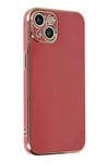 Mey İthalat®  iPhone 14 Kılıf Volet Silikon - Kırmızı