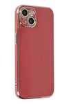 Mey İthalat®  iPhone 14 Kılıf Volet Silikon - Kırmızı