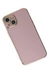 Mey İthalat®  iPhone 14 Kılıf Volet Silikon - Mor