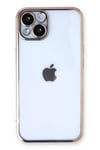 Mey İthalat®  iPhone 14 Plus Kılıf  Lensli Silikon - Gold