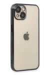 Mey İthalat®  iPhone 14 Plus Kılıf  Lensli Silikon - Siyah