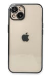 Mey İthalat®  iPhone 14 Plus Kılıf  Lensli Silikon - Siyah