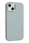 Mey İthalat®  iPhone 14 Plus Kılıf Asya Deri Silikon - Sierra Blue