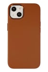 Mey İthalat®  iPhone 14 Plus Kılıf Asya Deri Silikon - Kahverengi