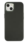 Mey İthalat®  iPhone 14 Plus Kılıf Asya Deri Silikon - Koyu Yeşil