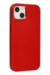 Mey İthalat®  iPhone 14 Plus Kılıf Asya Deri Silikon - Kırmızı