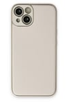 Mey İthalat®  iPhone 14 Plus Kılıf Coco Deri Silikon Kapak - Beyaz
