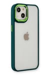 Mey İthalat®  iPhone 14 Plus Kılıf Dora Kapak - Haki Yeşil