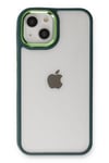 Mey İthalat®  iPhone 14 Plus Kılıf Dora Kapak - Haki Yeşil