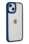 Mey İthalat®  iPhone 14 Plus Kılıf Dora Kapak - Mavi