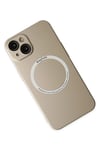 Mey İthalat®  iPhone 14 Plus Kılıf Jack Magneticsafe Lens Silikon - Gold