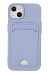 Mey İthalat®  iPhone 14 Plus Kılıf Kelvin Kartvizitli Silikon - Lila